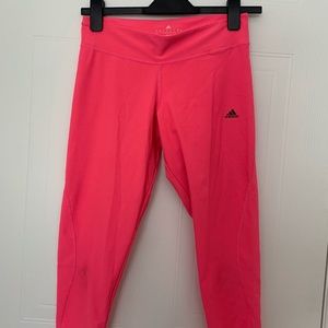 Adidas neon pink capri leggings